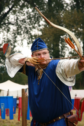 aiming with bow Concentration and Acting Concentration and Acting (person is aiming with bow)